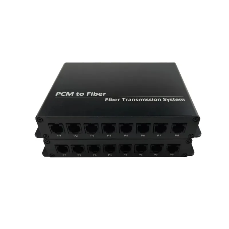 

New 8 Channel PCM Multiplexer Fiber Optic To Rj11 Pots Converter Fxs/Fxo Voice Over Fiber Converter