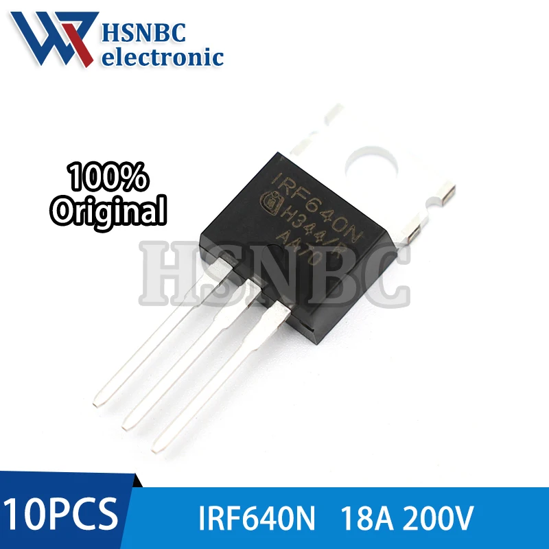 10PCS IRF640N IRF640NPBF IRF640 TO-220 18A 200V N-channel Power MOSFET Transistor 100% New Original