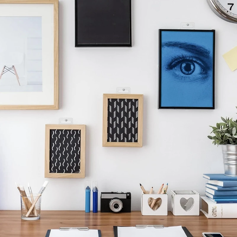 Hänge laschen, 4,5 Stück klare klebrige Hänge laschen Schlitz loch selbst klebende Kunststoff-Hänge etiketten, 3,5 x cm langlebig, einfach zu bedienen