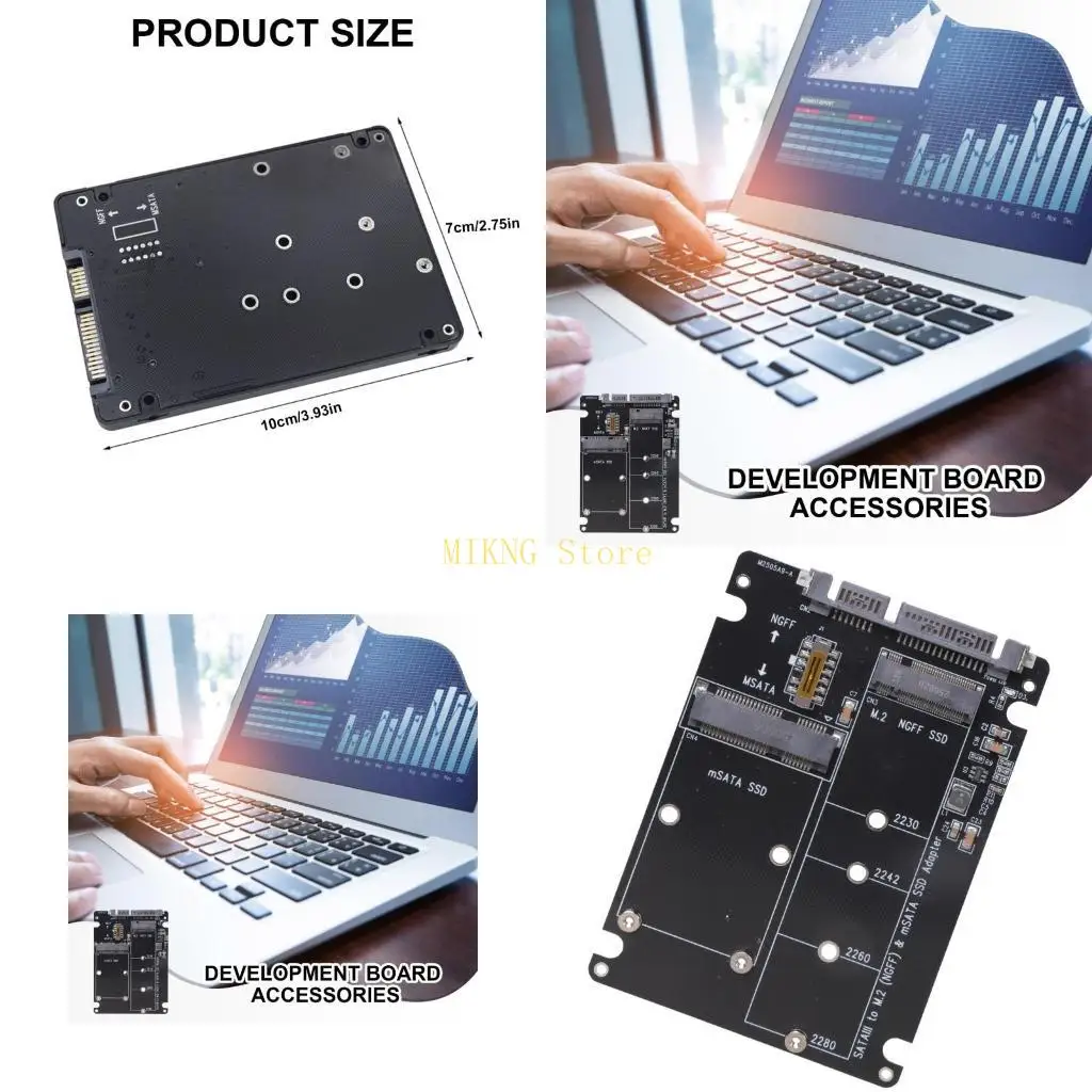 

Эффективный преобразователь твердого диска M.2 NGFF/MSATA в SATA3, двойные слоты SSD без чипа для передачи, лучшая распродажа
