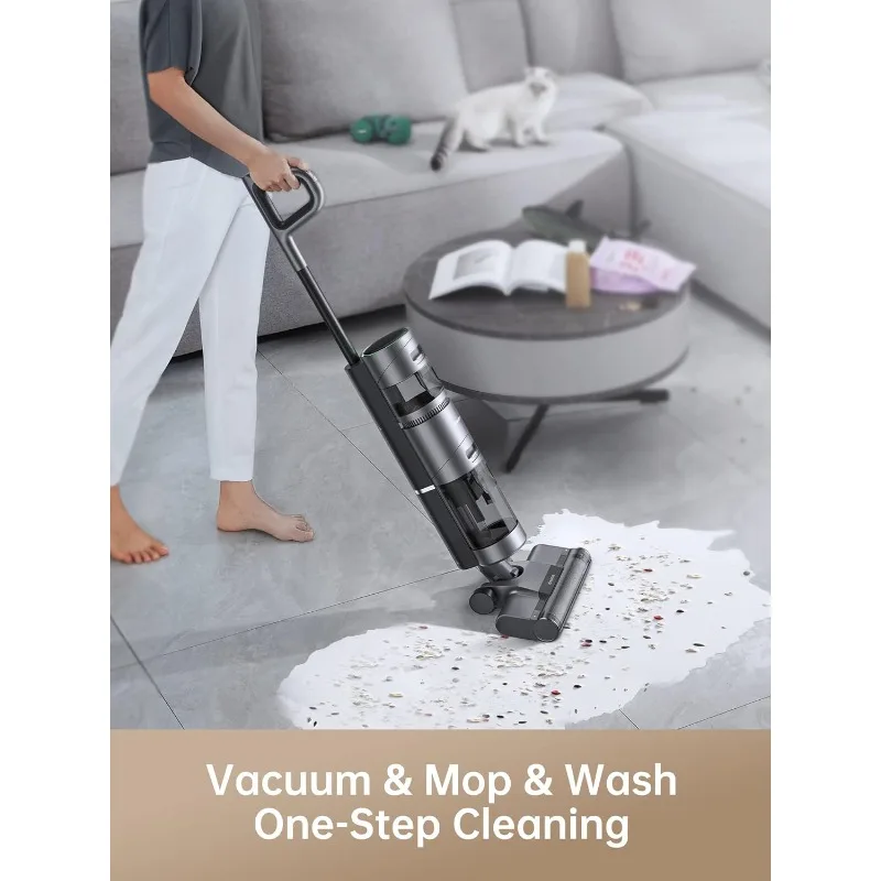 Smart Cordless Wet Dry Vacuum Cleaner, Lightweight Hardwood Floors Cleaner for Multi-Surface Cleaning with Smart