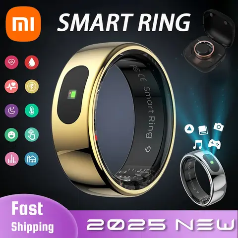 Xiaomi 새로운 스마트 링 블루투스 건강 모니터 심박수 혈액 산소 수면 바디 컨트롤 안드로이드 IOS 용 방수 스포츠 링