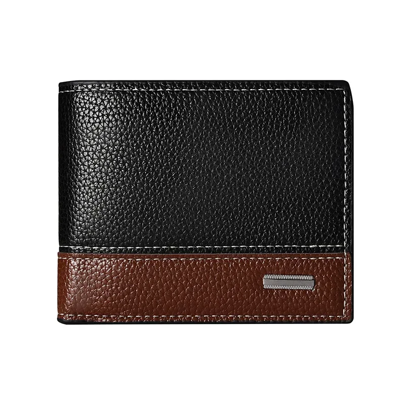 

Men's Wallet PU Leather Short Card Holder Purse for Men Luxury Designer Billfold Male Portable Small Cardholder Wallets