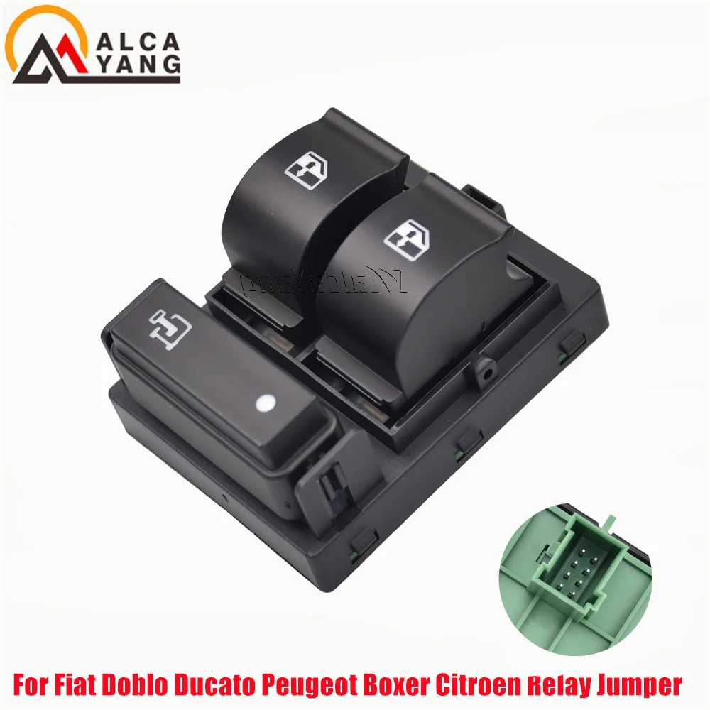 8 Pin Door Power Window Switch For Fiat Doblo Ducato Peugeot Boxer Citroen Relay Jumper Vauxhall Combo mk3 735487419 6490X9