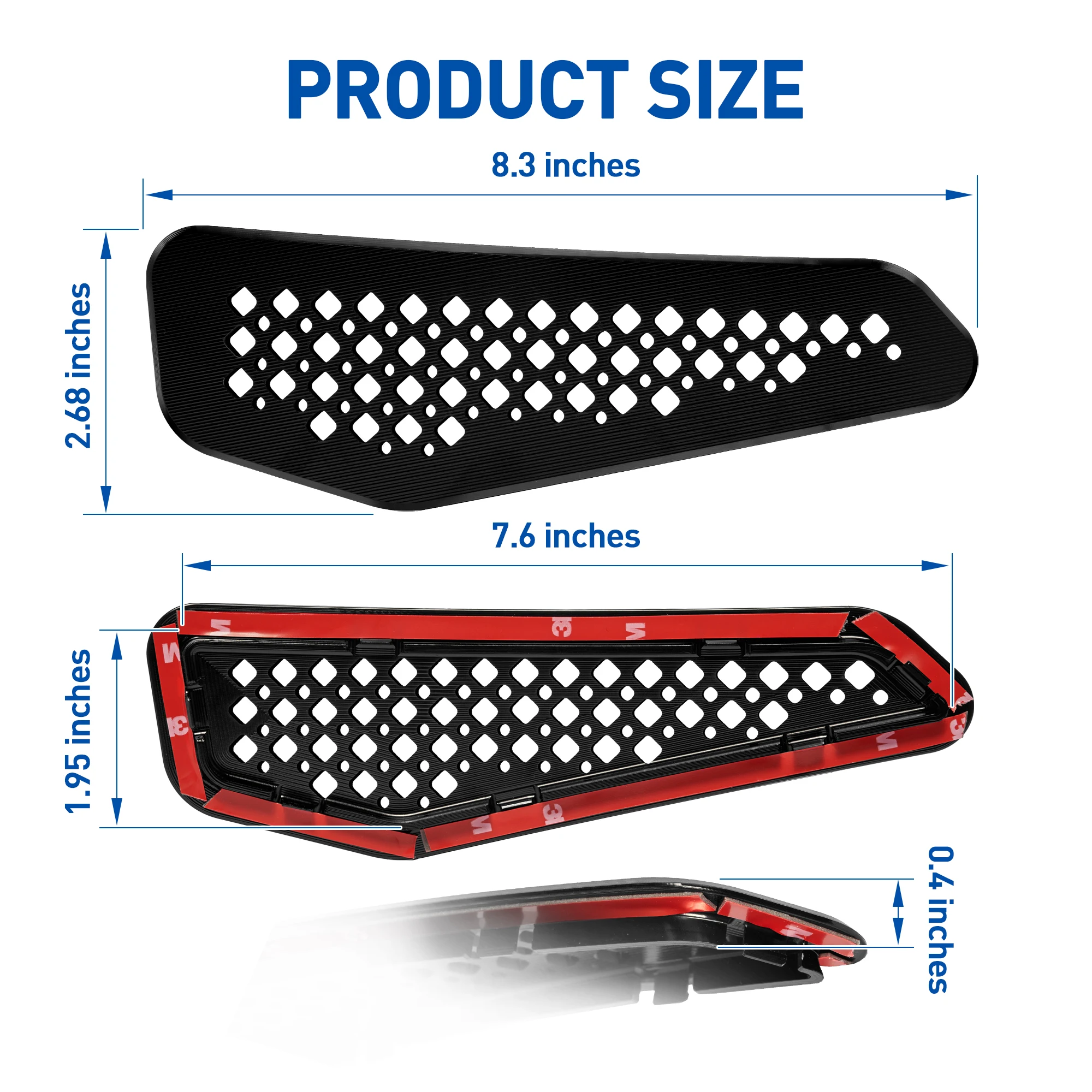 Windshield Vent Inserts Directional Vent Grille Air Flow Deflector Kit Anti Wind Bug Rain Guard for Can-Am Spyder F3T and F3