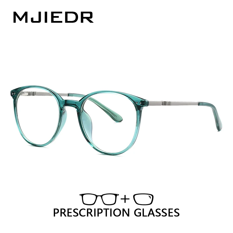 

MJIEDR Fashion Round Prescription Glasses Woman Rotundity Optical Eyeglasses Myopia Photochromic Sunglasses Optical Eyewear