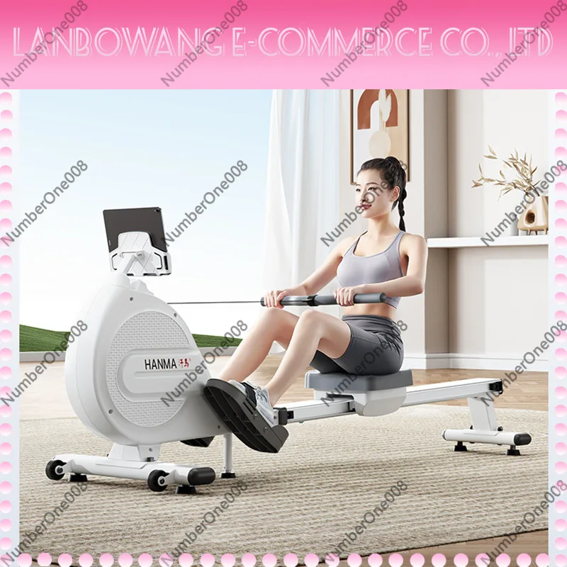 Foldable Magnetic Rowing Machine Home Gym Equipment Smart Rower with LCD Monitor Quiet for Cardio Fitness Training