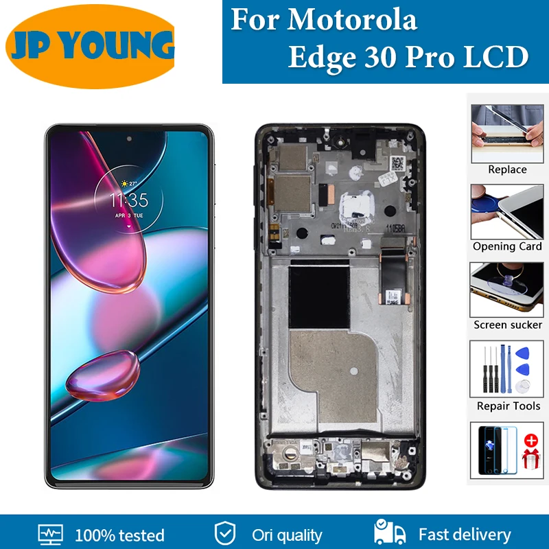 Original 144hz'' LCD For Motorola Edge 30 Pro LCD Display XT2201-1 Touch Screen Assembly Digitizer For Moto Edge 30Pro Replace