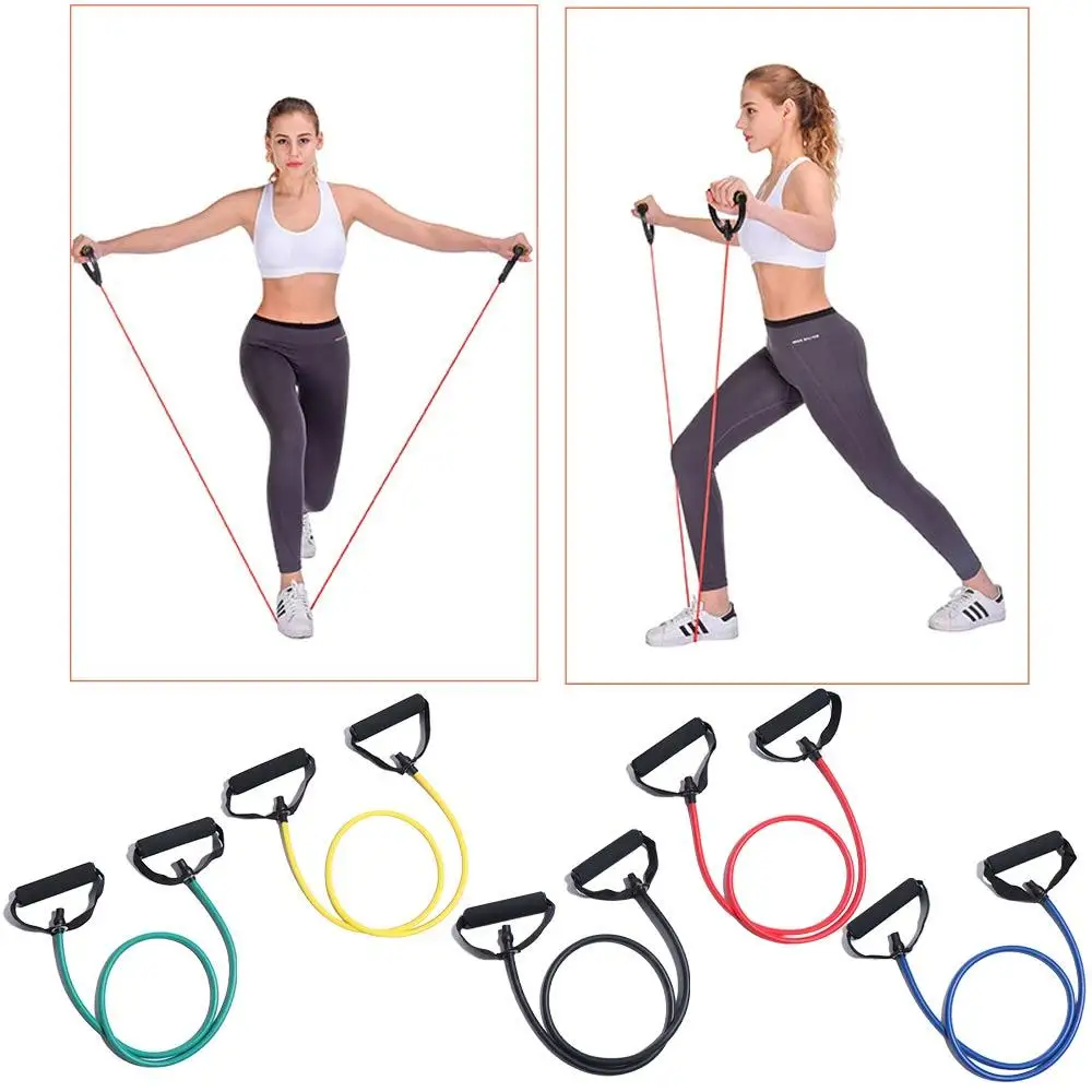 5 Levels 5 Levels Resistance Bands Multifunctional Monochrome Resistance Pull Rope Portable Stretch Fitness Elastic Bands