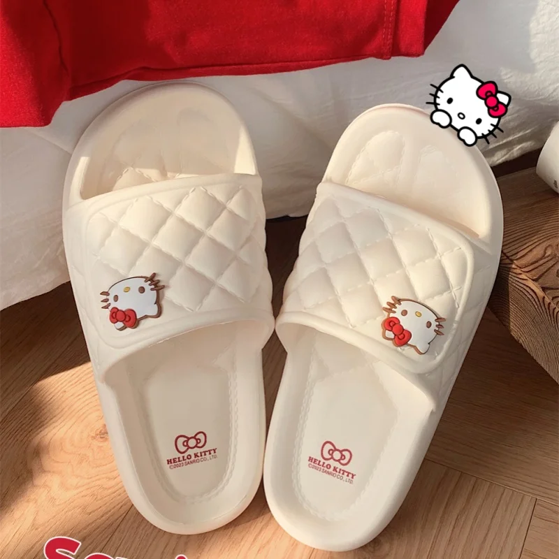 Sanrio Kawaii Anime Hello Kitty My Melody Cinnamoroll Cute Cartoon Non-Slip Slippers Summer Ladies Indoor Sandals Holiday Gifts