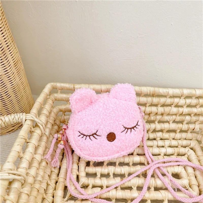 New Plush Children's Bag Mini Cute Cat Dress Up Accessories Crossbody Bag Girl Out Storage Plush Coin Purse Shoulder Bag