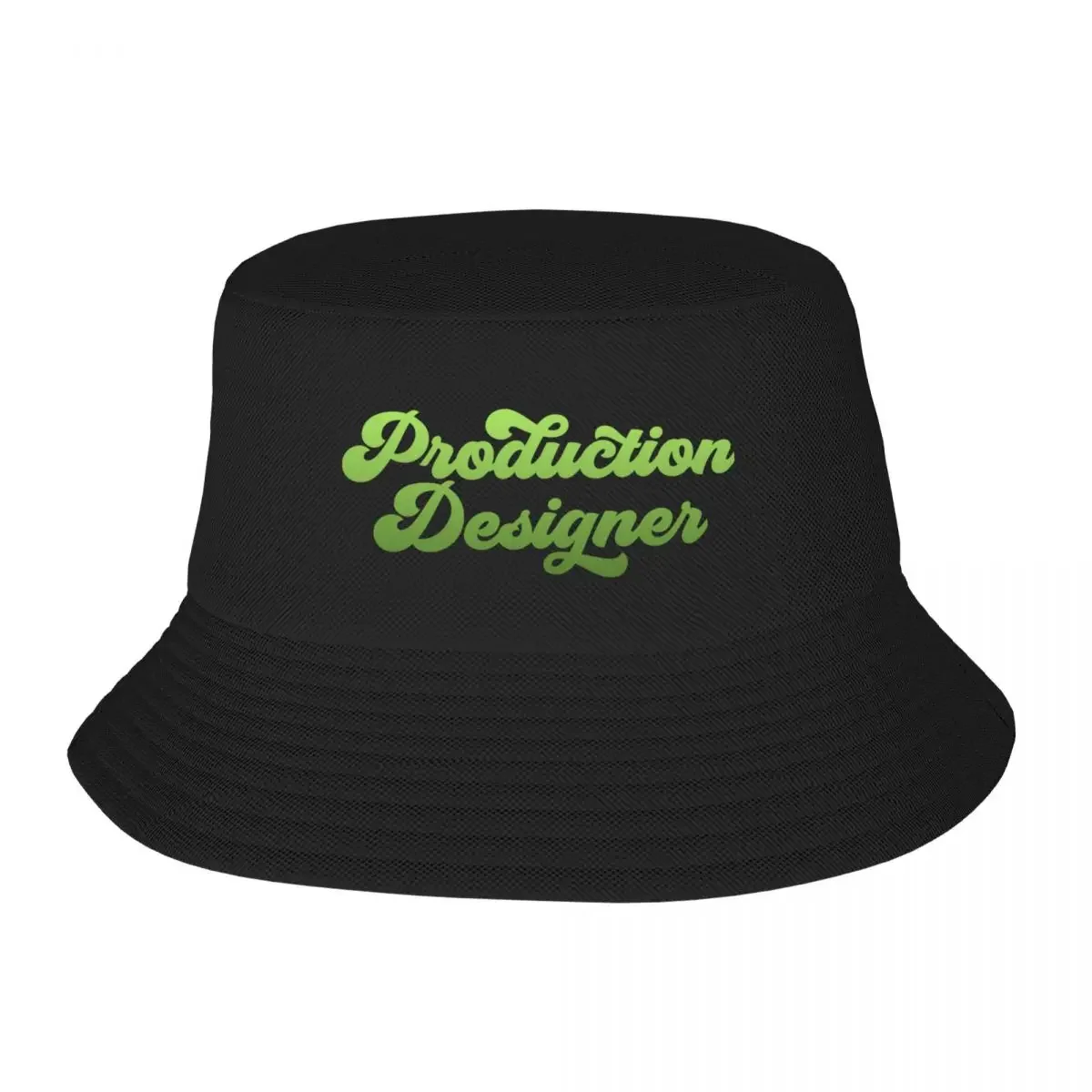 Groovy Production Designer - Lime Green Gradient Bucket Hat derby hat black Men Women's