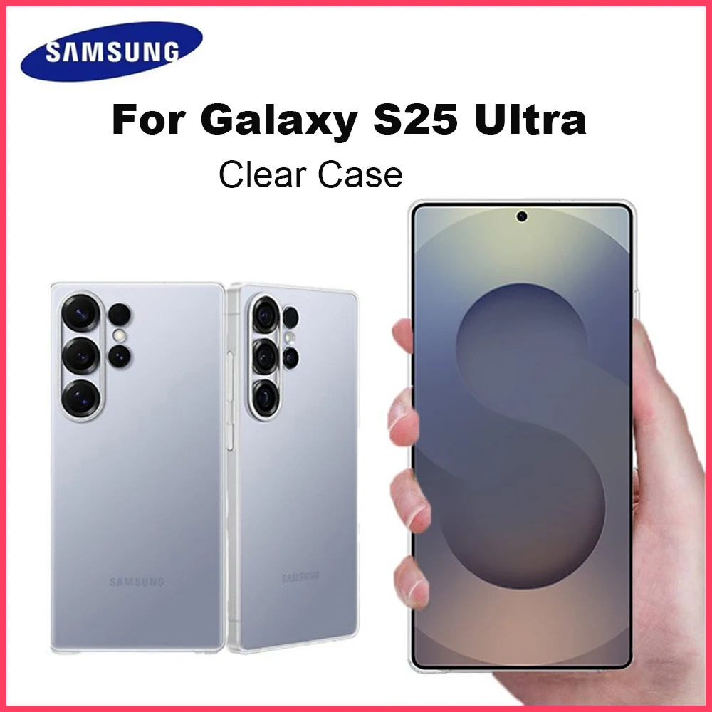 

Original For SAMSUNG Galaxy S25 Ultra Clear Phone Case Transparent Protective Cover EF-QS938CTEGUS