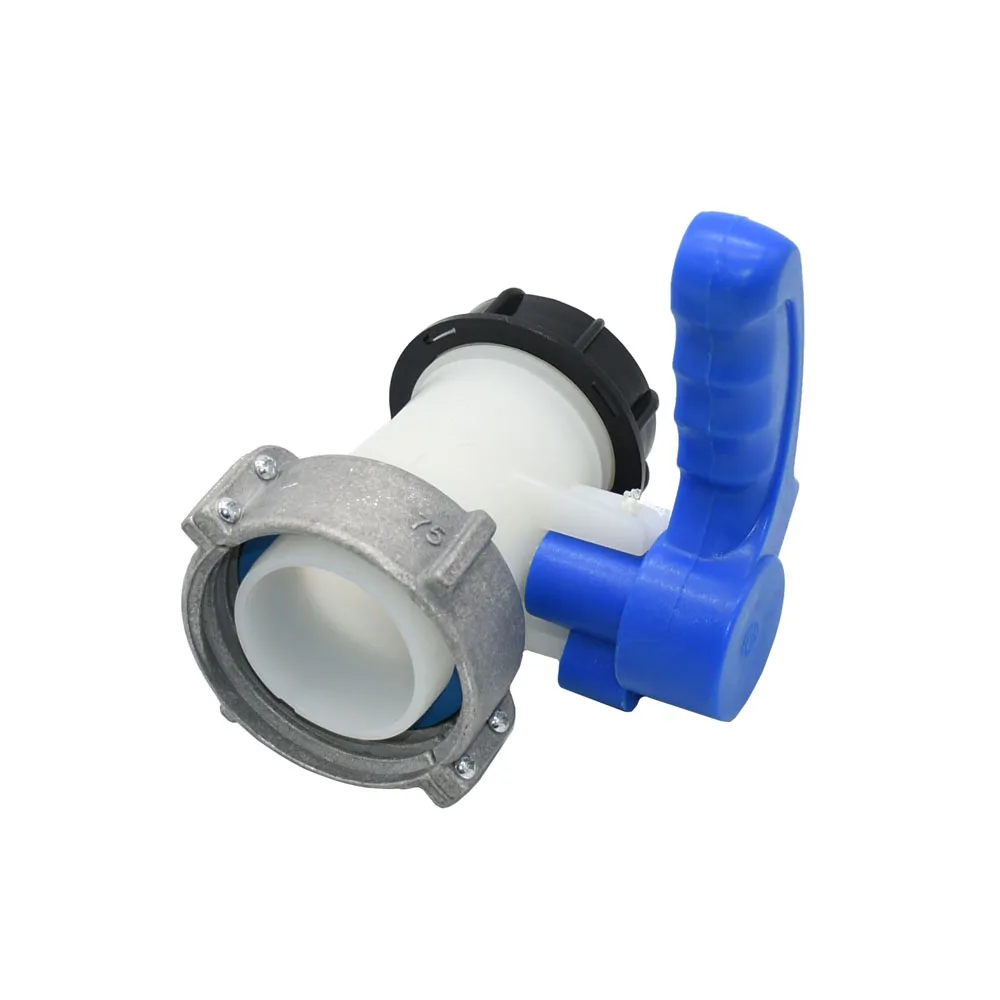 1000L Ton Barrel Valve Fitting 75mm S60 To S60x6mm IBC Tank Adapter 2inch Thread Valve Coupling For Outdoor Rain Bucket