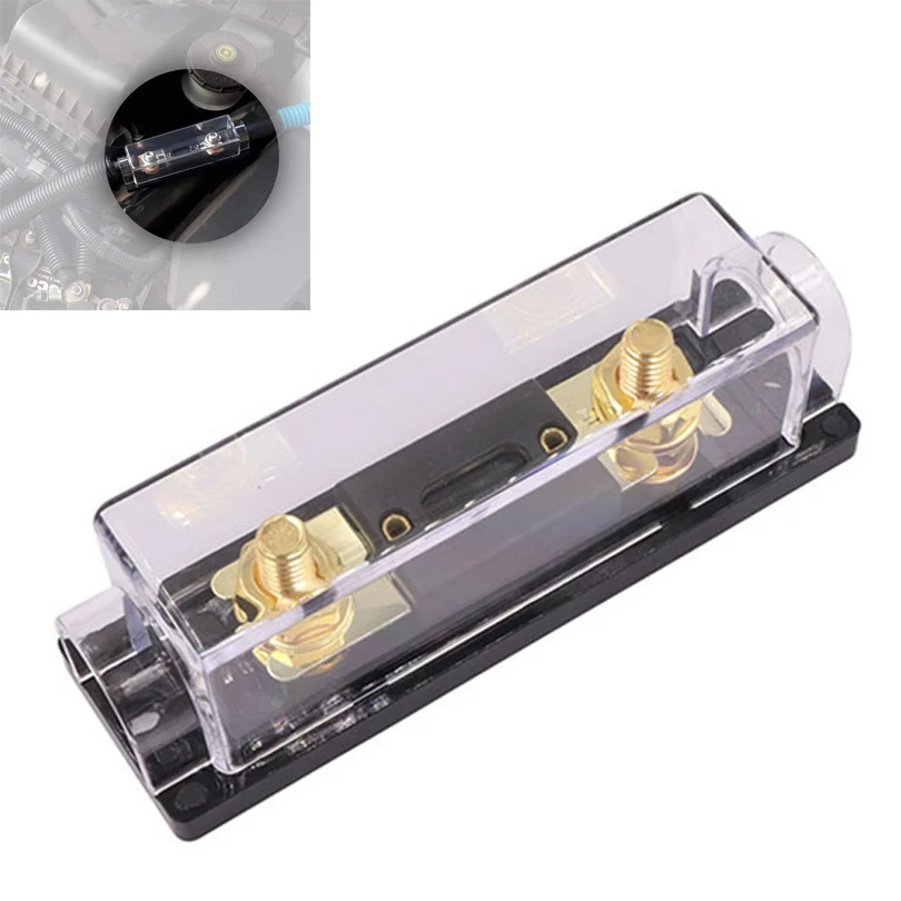 60A/80A/100A/150A/200A/250A/300A Automobile Power Supply Type Power Amplifier Fuse 0/2/4 Gauge Fuse  Holder for Car