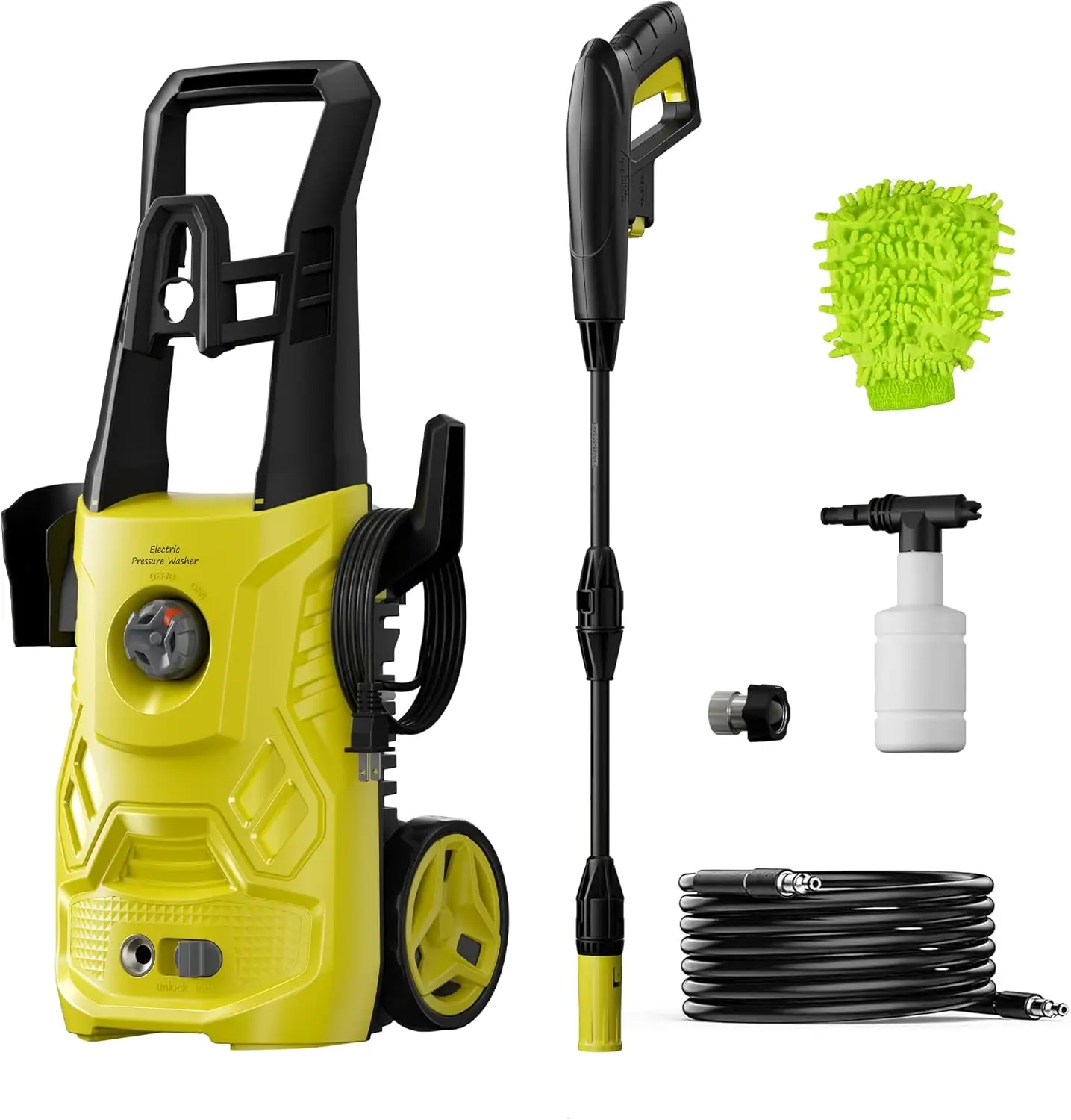 

Мойка высокого давления, мощная мойка 4200PSI 2,6 галлона в минуту с пенопластовой пушкой, шланг 23 фута, электрическая мойка высокого давления PATOOLIO для заборов, патио
