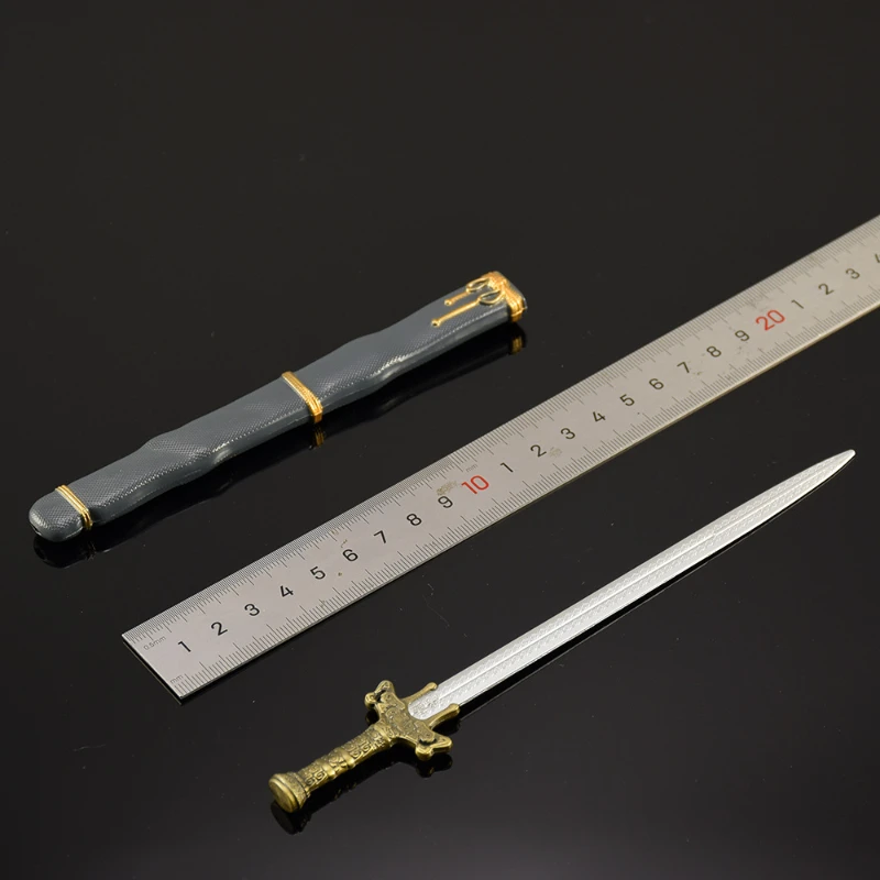 18.5 سنتيمتر/7.28in أسطورة تشين الرسوم المتحركة سلاح نموذج غاي ني يوان هونغ السيف الحرف المعدنية الديكور المفاتيح قلادة الصبي هدية