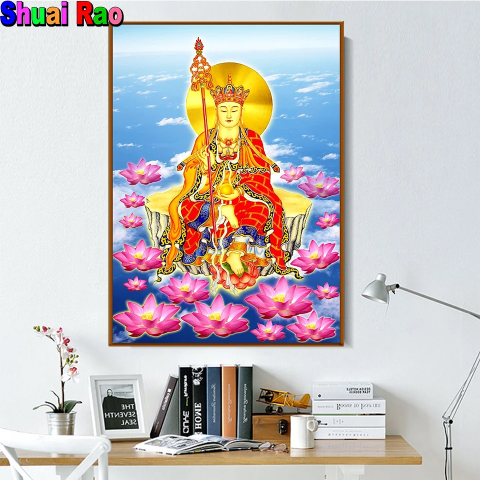 diamond painting Ksitigarbha Bodhisattva 5d art diy cross stitch modern decorative full square round diamond mosaic Buddha Art,