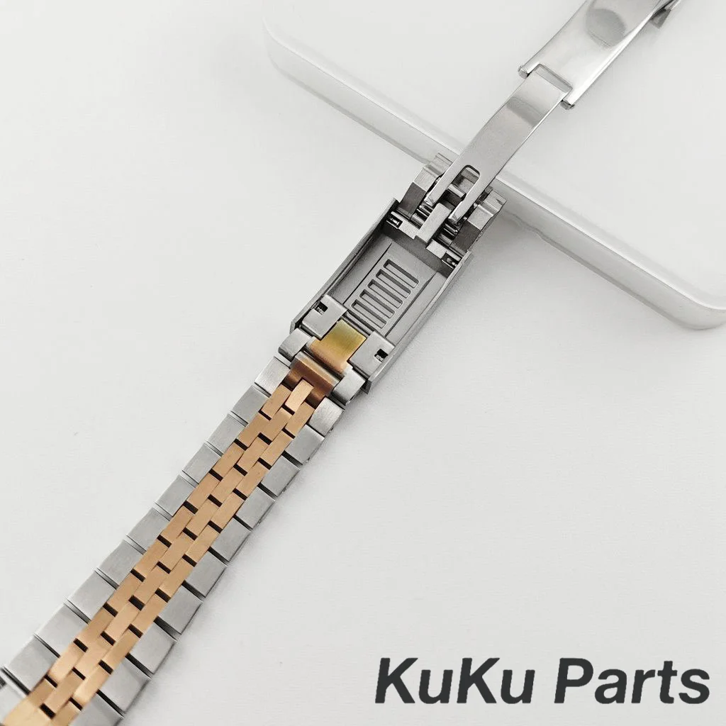 36mm/40mm cristal de safira prata rosa caixa de relógio para nh34 nh35 nh36 nh38 nh70 eta2824 movimento 28.5mm dial jubileu pulseira