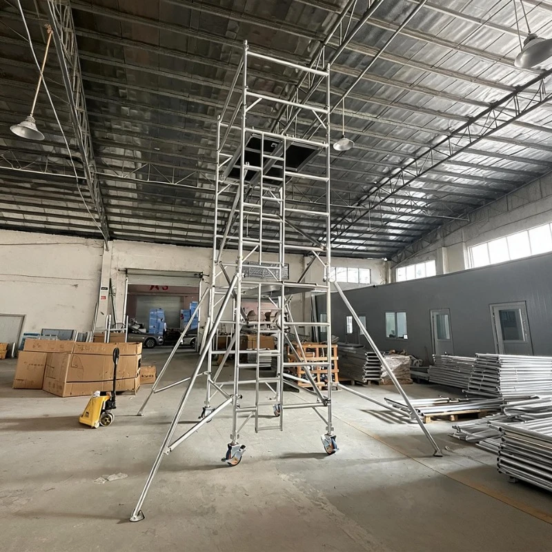 5m 8m 12m Aluminium Scaffolding Tower System Mobile Scaffolding for Construction
