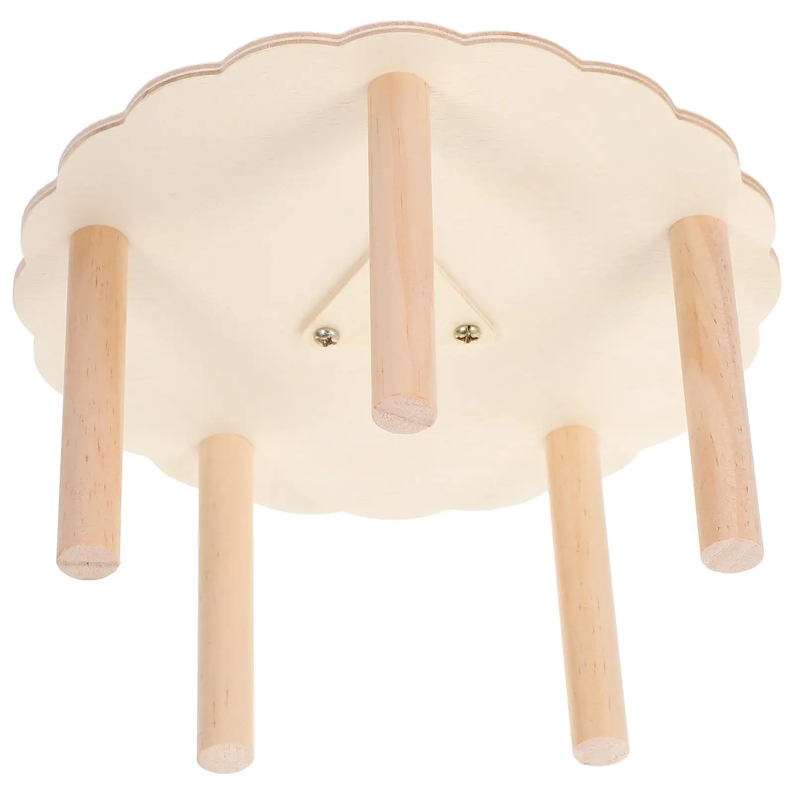 Rotating Ferris Wheel Bird Toy Solid Wood Perch Stand for Parrots Small Birds Cage Accessories Sturdy Smooth Rotation Novelty