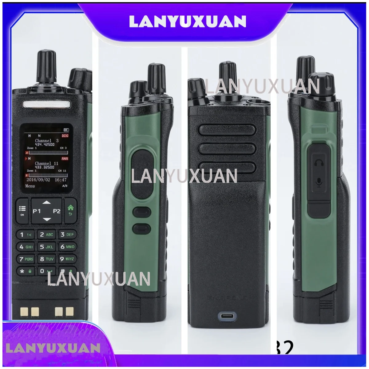 2026 DM-32  Digital DMR Ham Radio |  Multi-Band Two-Way Radio with Wireless Frequency & Type-C Programming