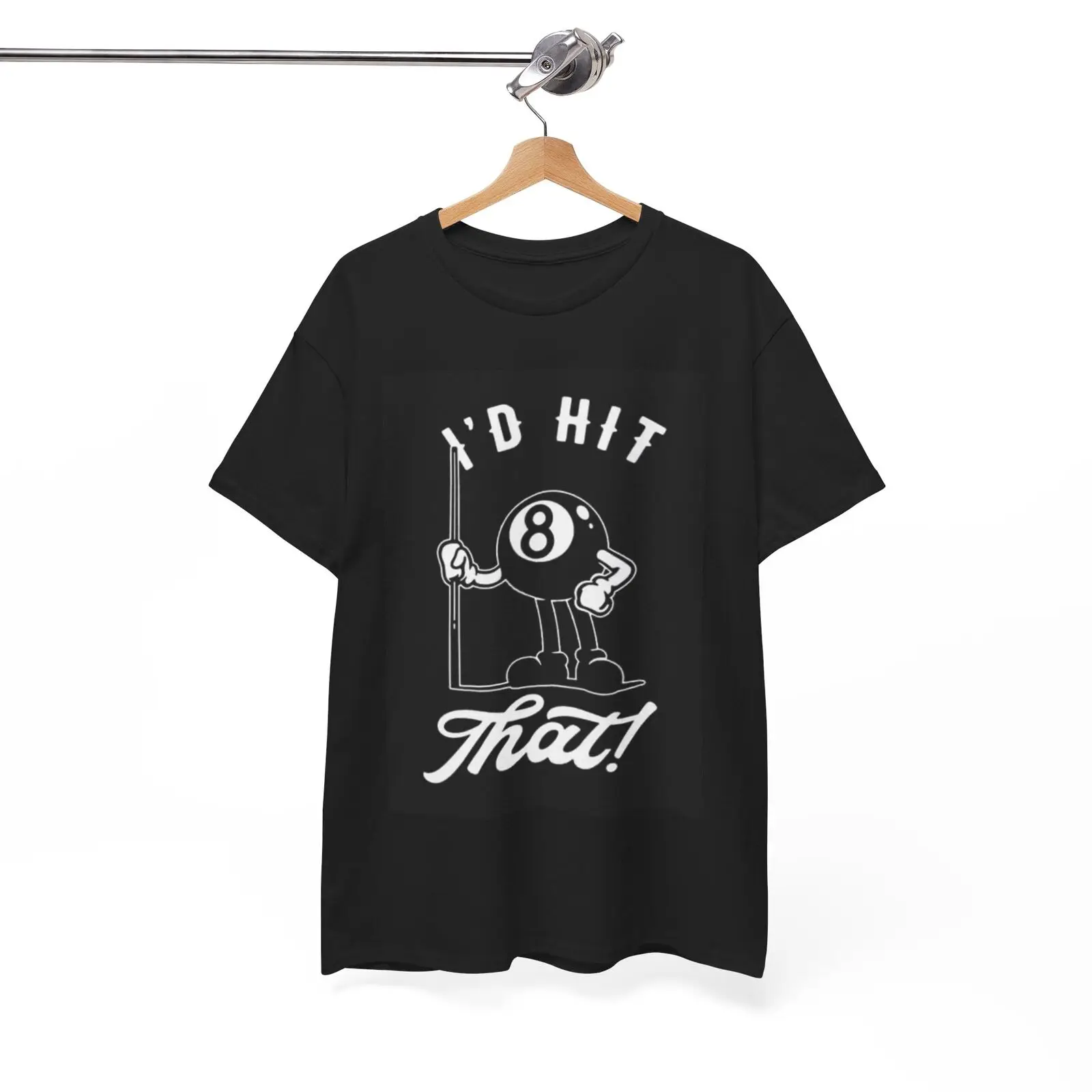 Id Hit That Funny Pool 8 Ball T Shirt Heavy Cotton