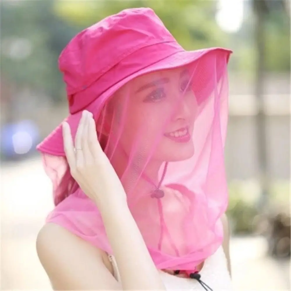 Anti Mosquito Fishing Sun Hat Breathable Multifunctional Fisherman Hat UPF50+ Full Face Protection Net Fishing Caps Jungle