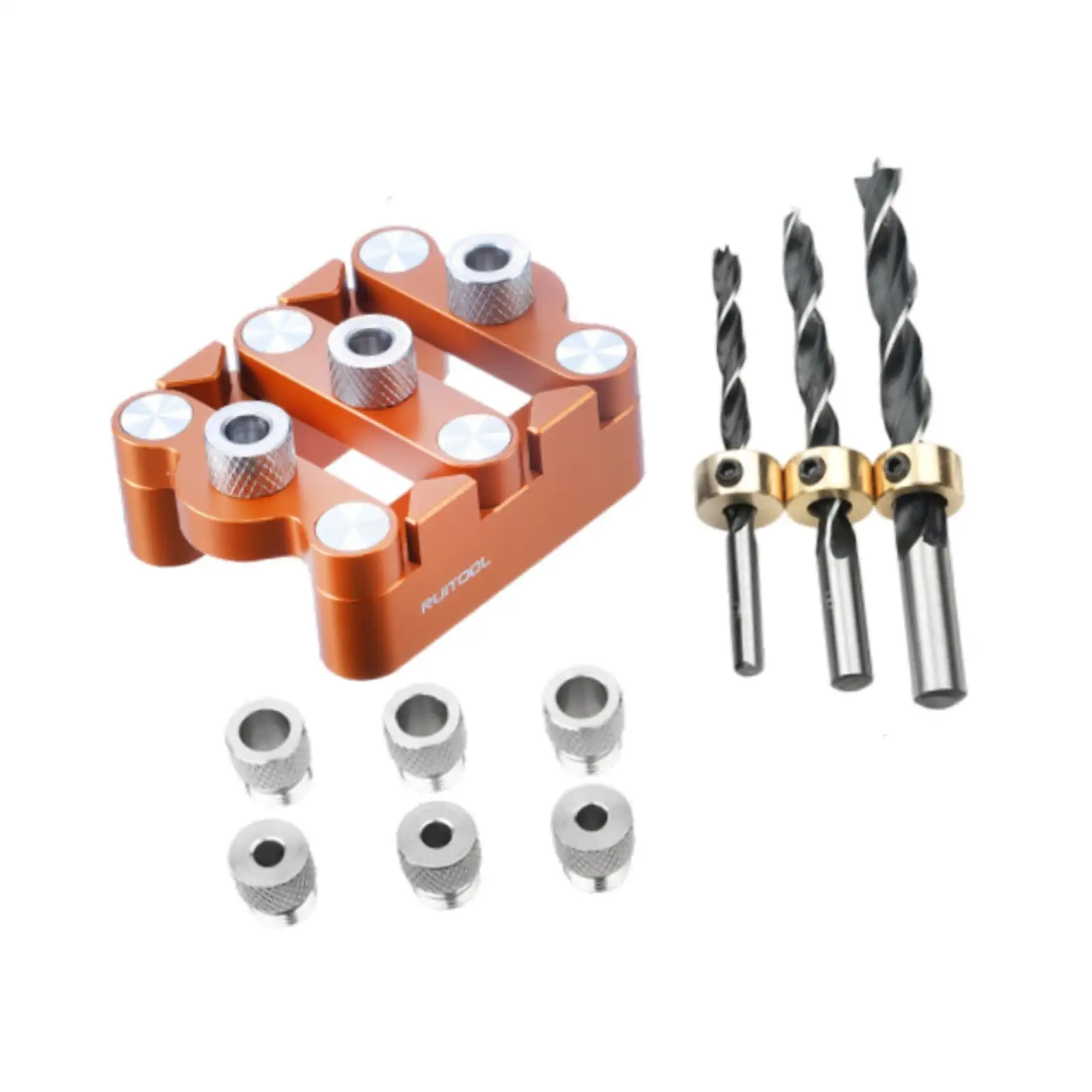Self Centering Dowel Jig for Carpenters Aluminium Alloy Hole Positioning Craft