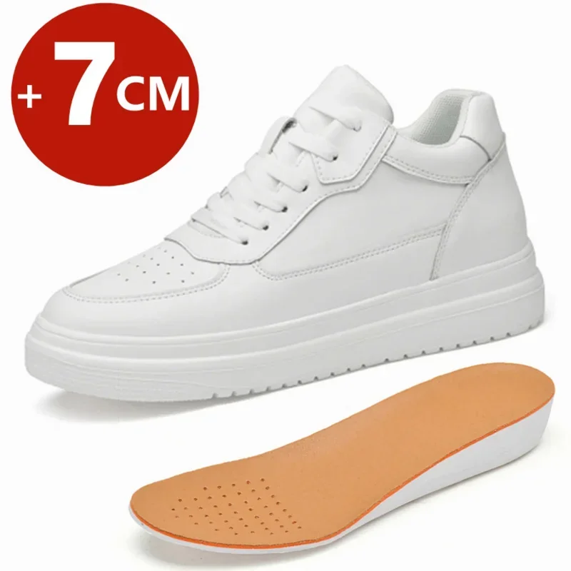 

Sneakers Elevator Shoes Height Increase Shoes for Men Breathable White Black 6-8 CM Plus Size Women 36-44 luxury JIT