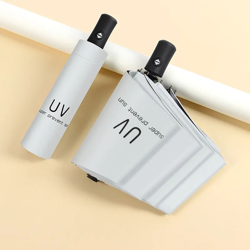 

Auatic Thiened Large Umbrella Women's Sunade Umbrella Sunscreen UV Protection Rain And Sun Dual Use Tee Fold Umbrella