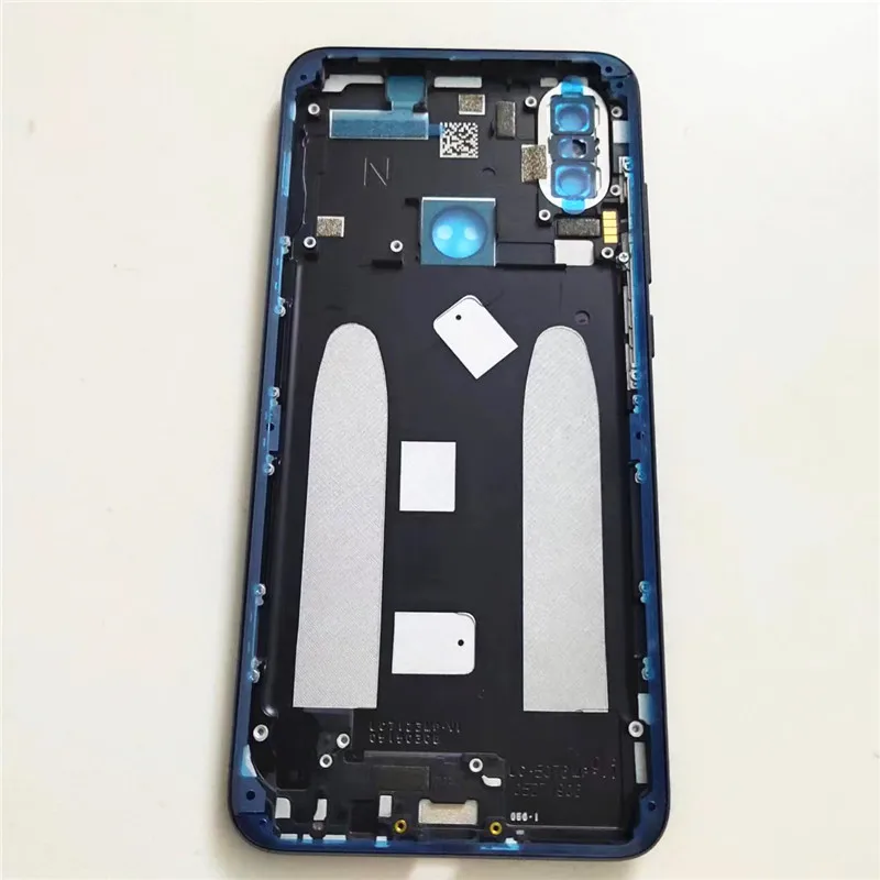 Cubierta trasera de batería para Xiaomi Mi A2 Mi 6X, carcasa trasera, cámara de puerta de Metal, lente de vidrio + botón lateral, nuevo