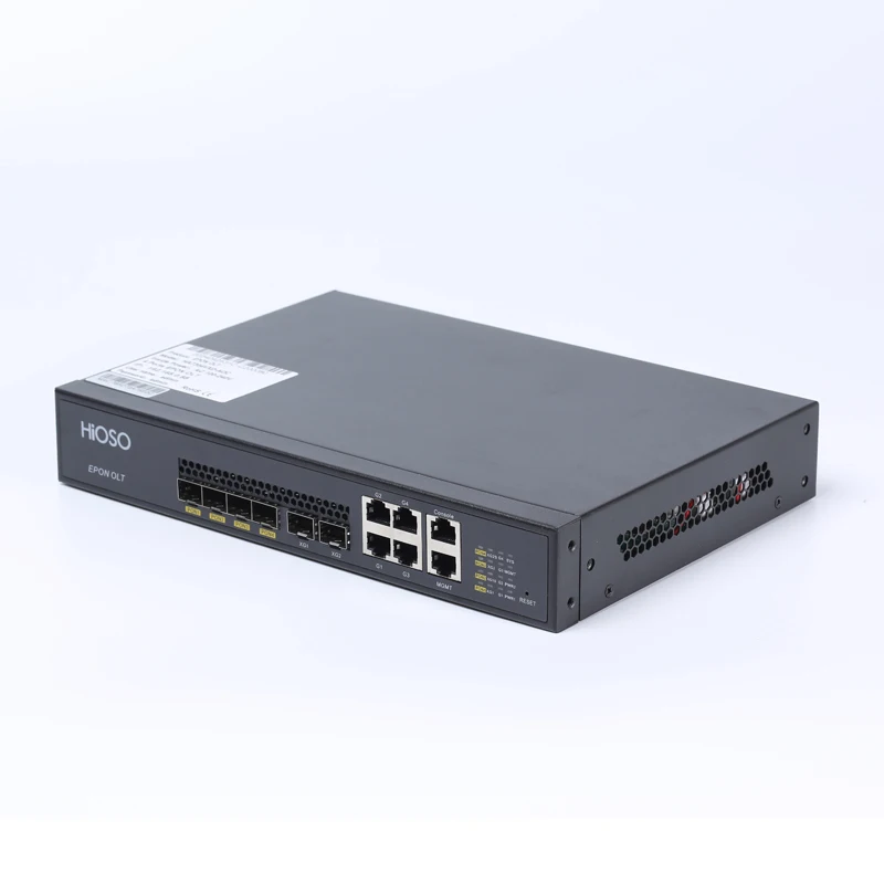 HIOSO Mini Epon Olt 4 porte 1.25G PX+++ SFP opzionale HA7304VXD Mini Olt Supporto 256 ONUS 1*NMS+1*Console FTTH 4 porte