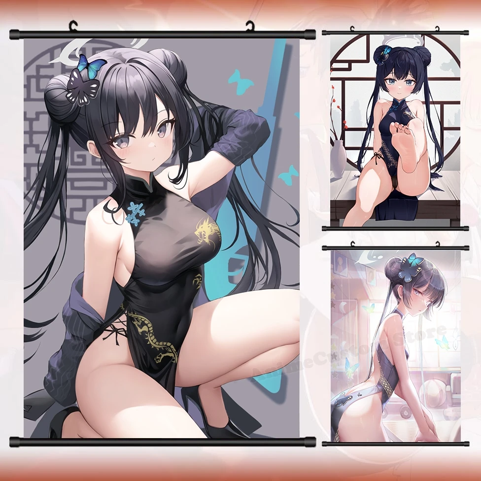 

Game Anime Blue Archive Kisaki Cosplay Cartoon HD Wall Scroll Roll Painting Poster Hanging Picture Poster Home Decor Gift