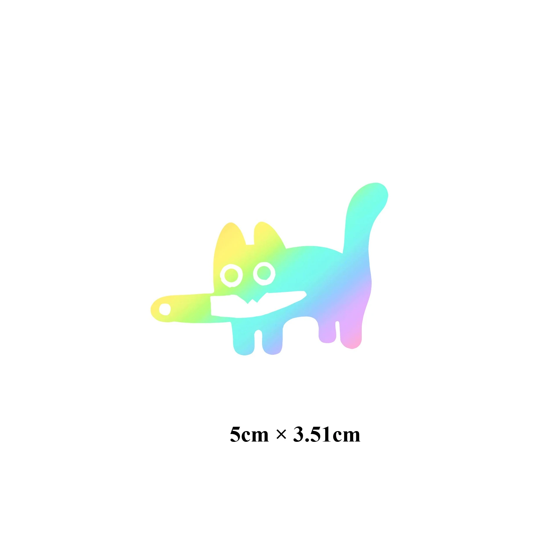1PC Horror Cat Silhouette Vinyl Sticker, Waterproof Decal for Car Rearview Mirror, Makeup Mirror, Phone, Computer,1.97x1.38 Inch