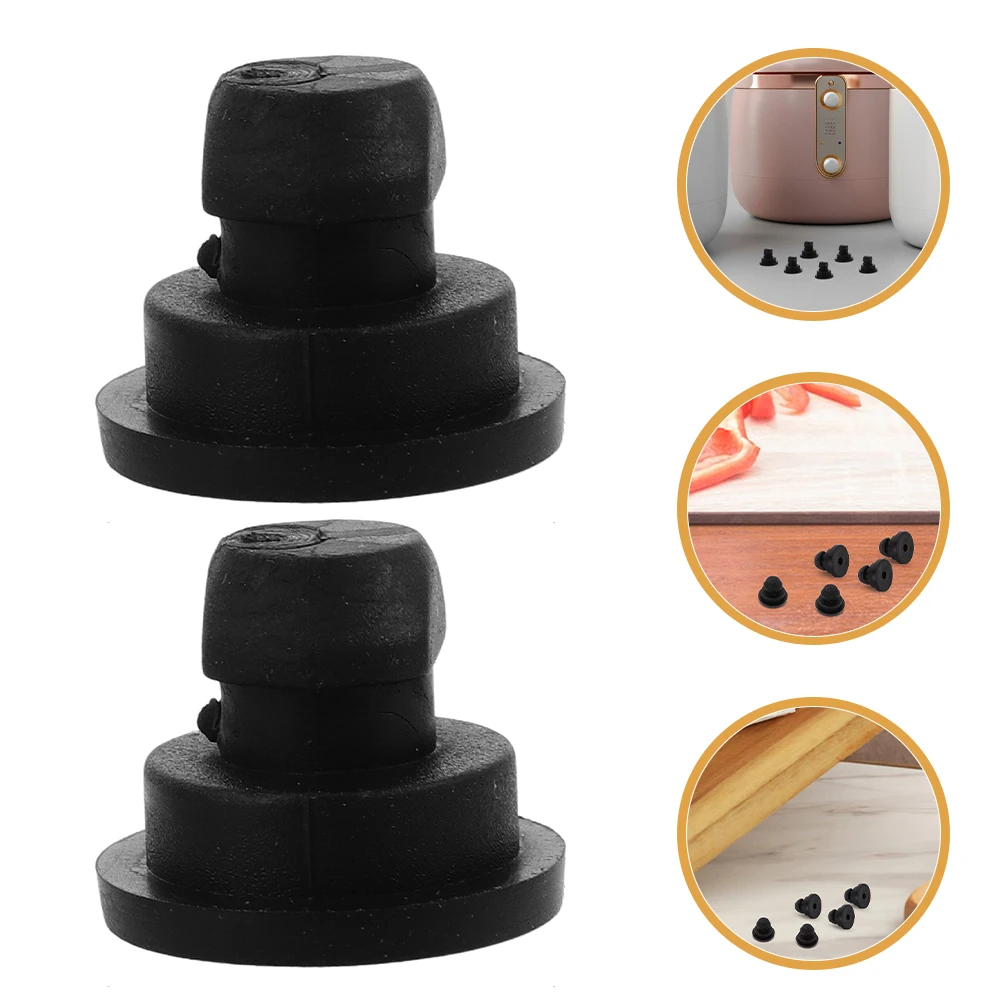 

8 Pcs Rice Cooker Foot Plug Small Rubber Feet Bumpers Black Electric Pressure Cooker Accessories Repairs Stabilizer Heat