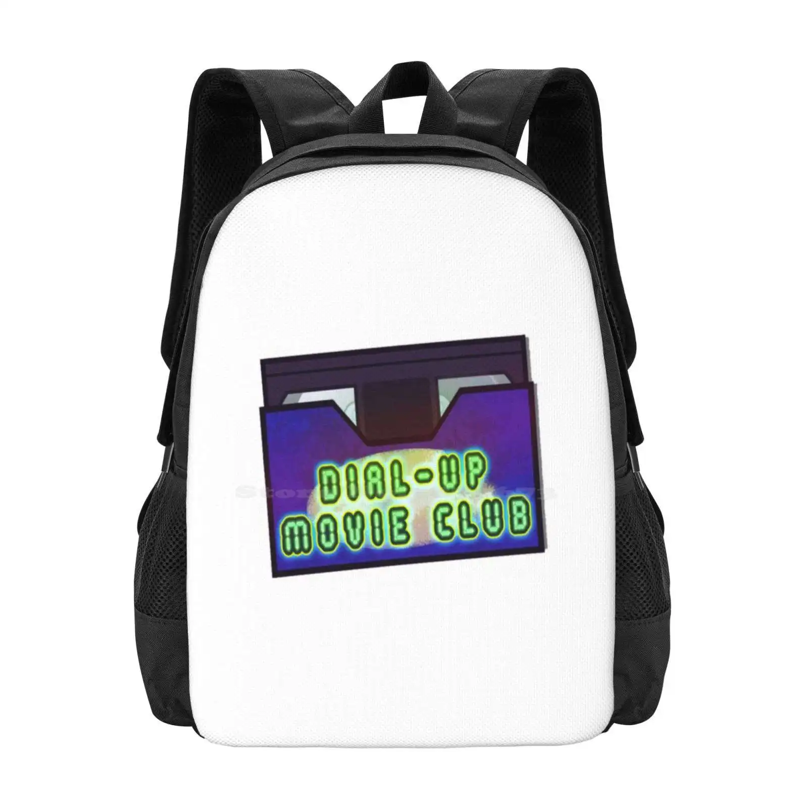 Logo Tee Pattern Design Laptop Travel School Bags Movies Podcast Film Director Dial Up Club