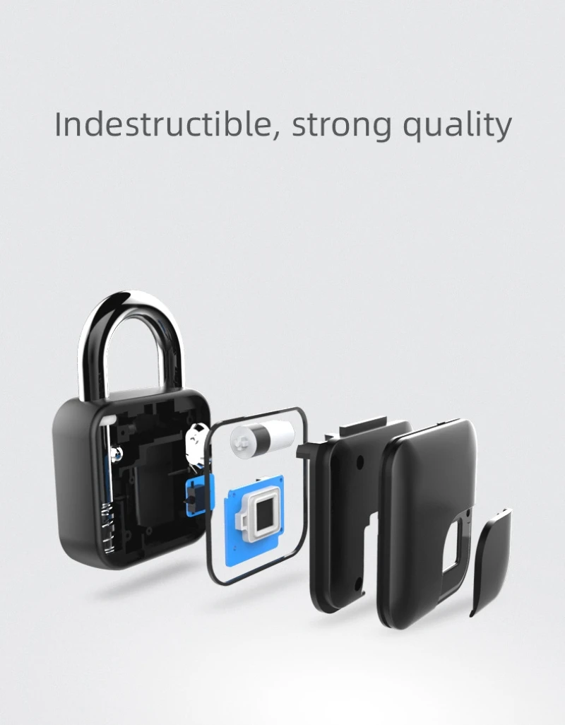 TUYA Fingerprint Padlock IP65 Zinc Alloy Suitable for Travel Bag Cabinet Lock Warehouse Basement Garden Door Lock