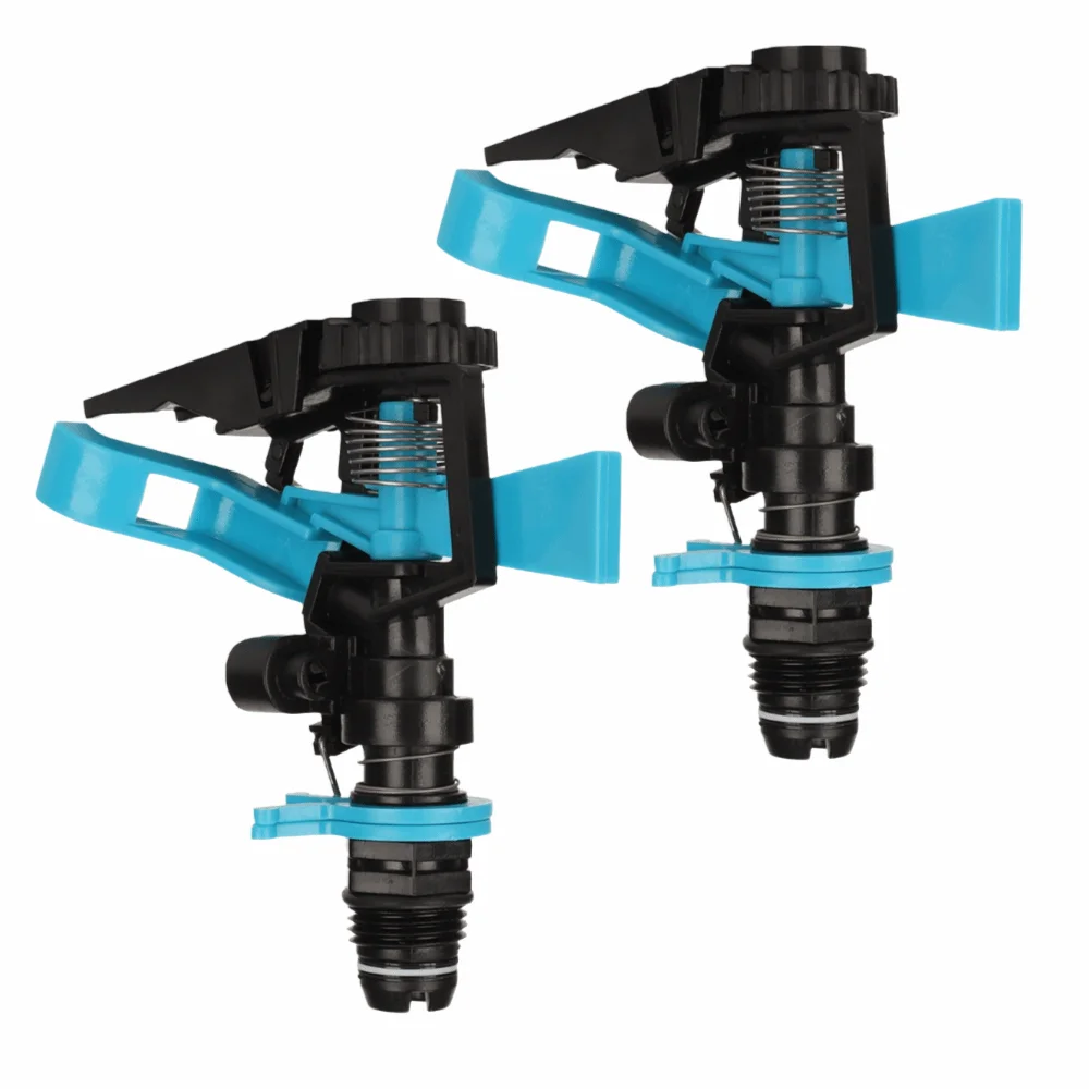 2pcs G1/2 Male Thread Sprinkler Head 360 Degree Wide Coverage G1/2in Sprinkler Head Plastic Garden Irrigation Head