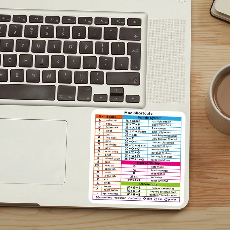 Keyboard Computer Shortcut Sticker Adhesive Removable Stickers For Quick Reference Keyboard Guide