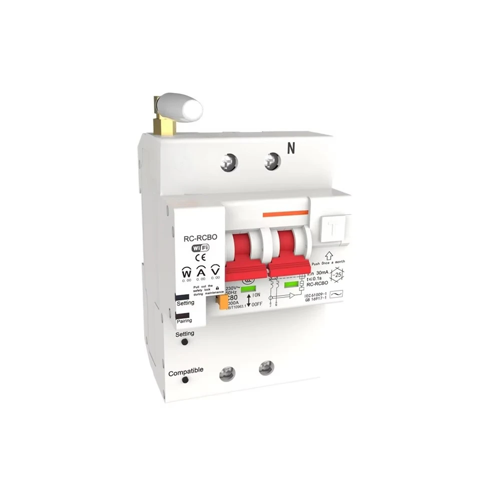 

Автоматический выключатель Wi-Fi IoT, воздушный переключатель, защита от перенапряжения от короткого замыкания, работа с голосовым управлением Smart Life/APP