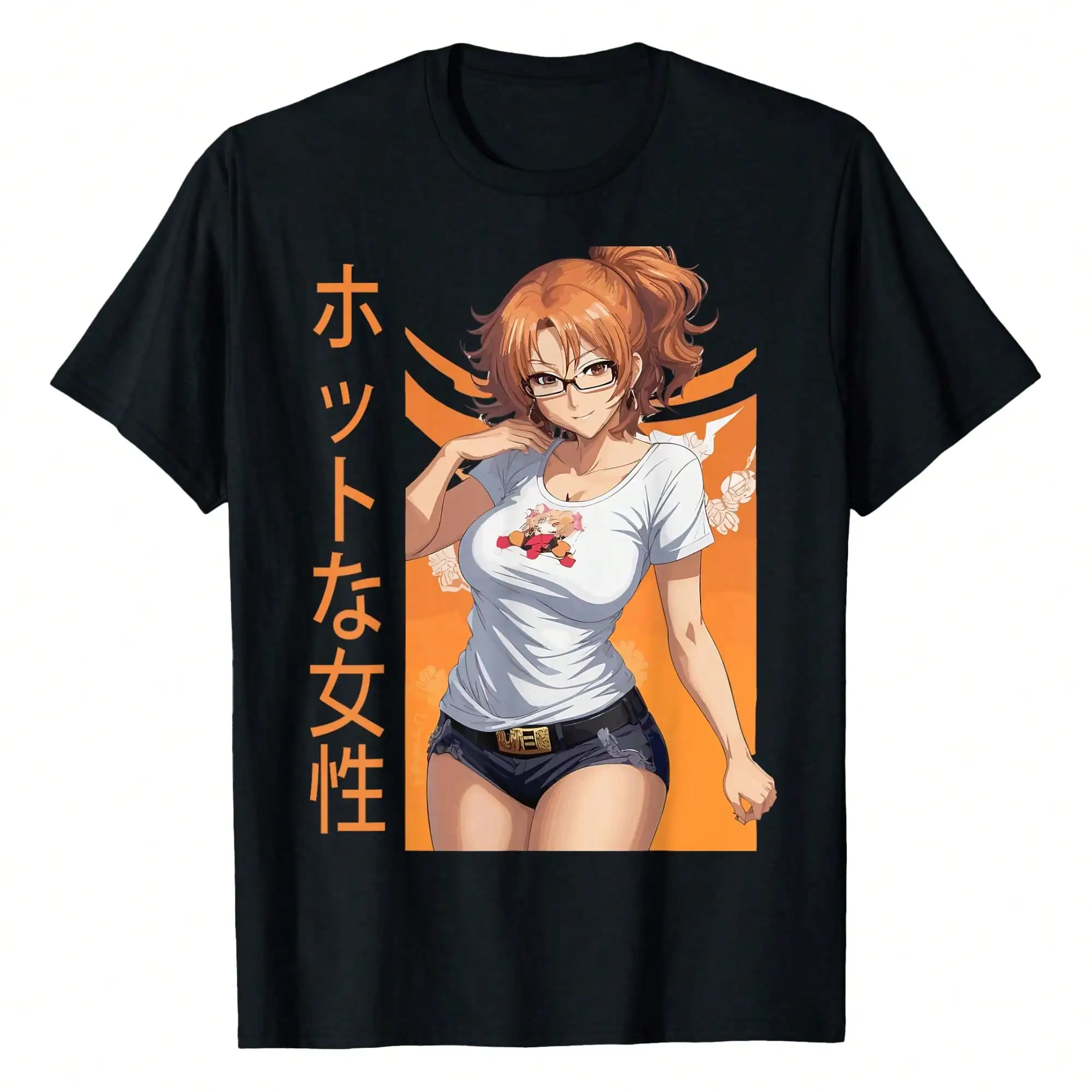 

Anime Girl Kawaii Waifu Aesthetic Japanese Woman T-Shirt,220g Pure Cotton Single-Sided Printed Round Neck Short Sleeved Shirt.