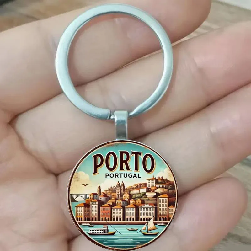 بورتو خمر المفاتيح سبائك الزنك مشهد نهر برتغالي، للرجال، النساء، عيد الميلاد، عيد الميلاد، عيد الأب، عيد الأم #1