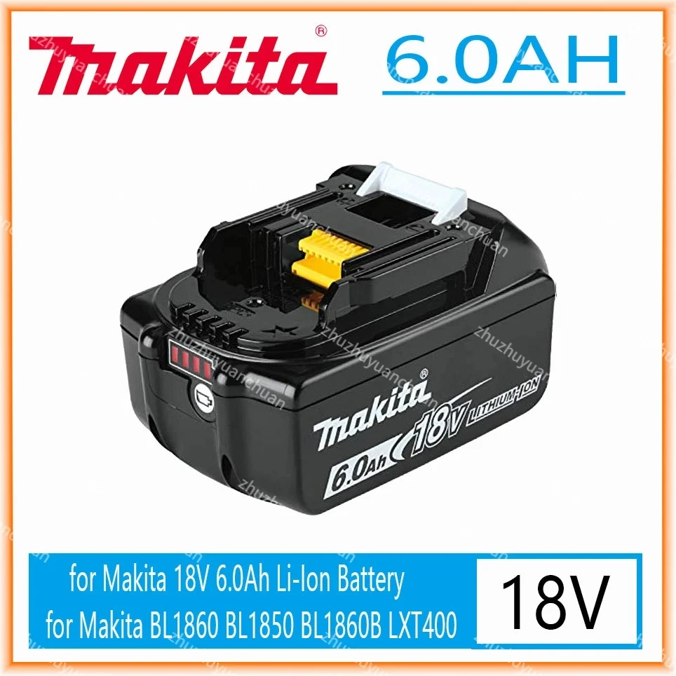 

Makita оригинальный 18V 6000MAH 6.0AH перезаряжаемый Электроинструмент аккумулятор светодиодный Литий-ионная Замена LXT BL1860B BL1860 BL1850