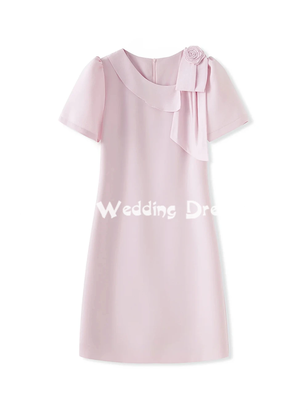 Heyday فساتين سهرة نسائية ثلاثية الأبعاد بفيونكة على شكل حرف A فساتين سهرة سعودية بأكمام قصيرة بطول الركبة فساتين حفلات رسمية أنيقة 2025 #5