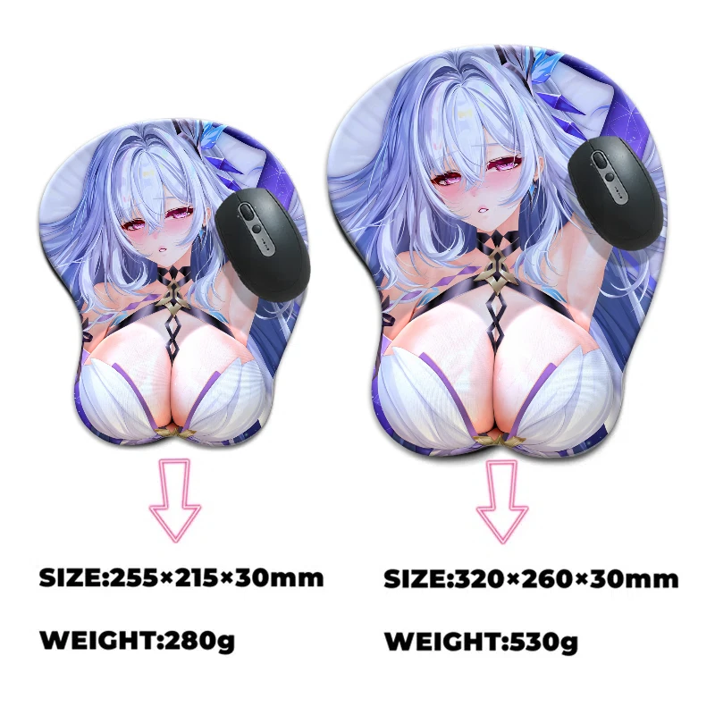 

Большой размер аниме Skirk Chest коврик для мыши настольный коврик Genshin Impact Boob геймер подставка для запястий коврик для мыши