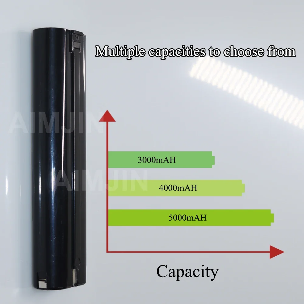 Substituição de bateria NI-MH de 9,6 V 3000mAh para Makita 9000 9002 9033, 6095D 6096D 6093D 6012HD DA391D 5090D 4390D 5090D 8402VD ML902
