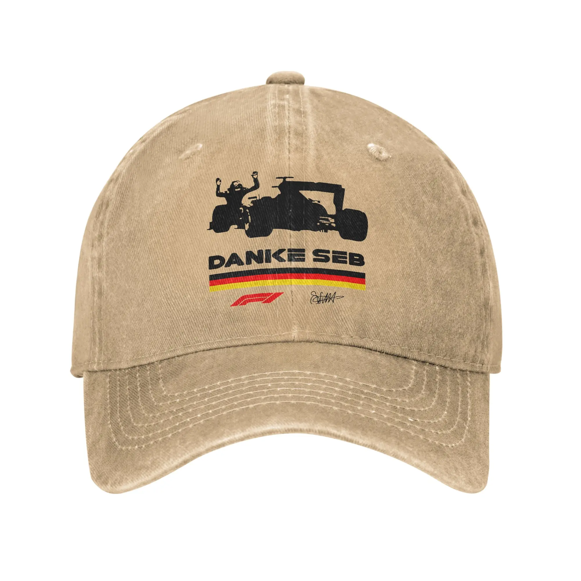 Danke Seb Sebastian Vettel Fashion Baseball Cap  Sportswear Cap For Women  Amusement Park Cap For Women