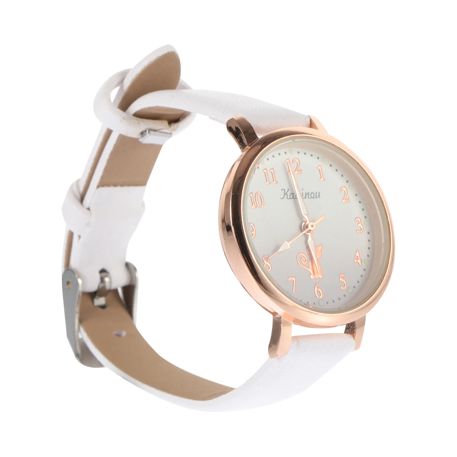 

Children's Watch Stylish Hollow Alloy Case PU Band Luminous Pointers Casual Student Girls Wrist Watch Drop-Proof Fashion