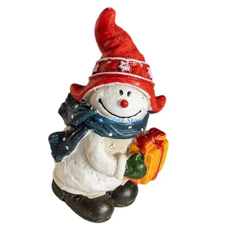 U2JC Christmas Santa Clauses Statues Decorative Holiday Figurines Ornament for the Mantles,Bookshelf,or Tabletop Home Decors